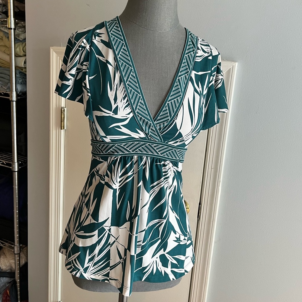 BCBG Maxazria green/teal blouse